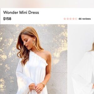Show Me Your MuMu White One-Shoulder Mini Dress